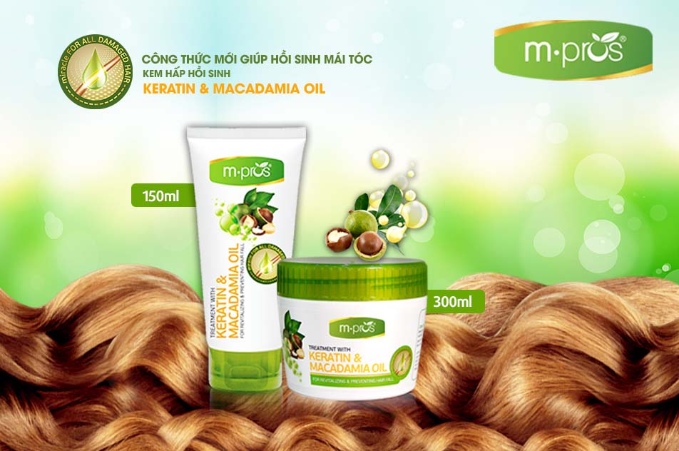 KEM HẤP HỒI SINH KERATIN & MACADAMIA OIL NGỪA RỤNG TÓC