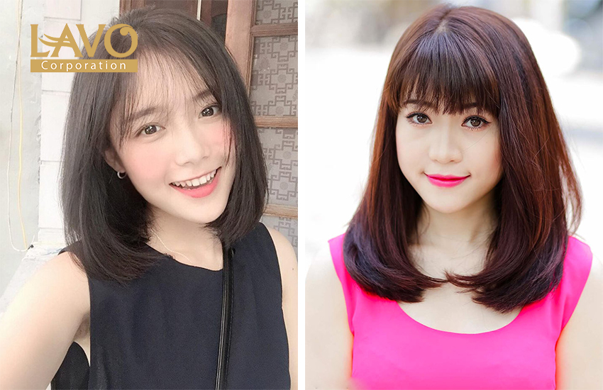 TÓC NGẮN NGANG VAI DUỖI THẲNG, MÁI BẰNG
