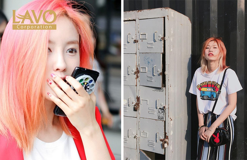 TÓC NHUỘM HỒNG VÀNG (ROSE GOLD)