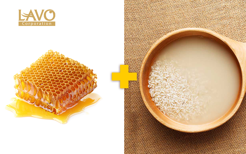 Mật ong, nước vo gạo.