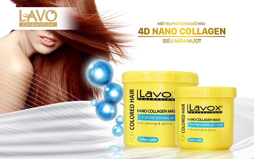 MẶT NẠ PHỦ BÓNG GIỮ MÀU 4D NANO COLLAGEN SIÊU MỀM MƯỢT