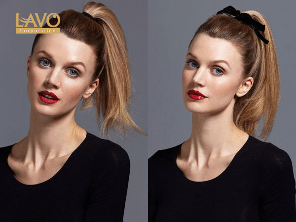 DÙNG RUY BĂNG ĐEN BUỘC TÓC