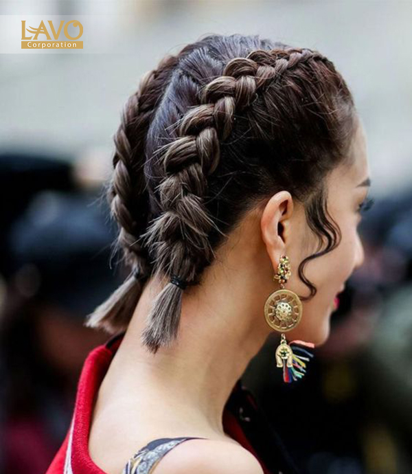 TẾT TÓC hai bên kiểu pháp