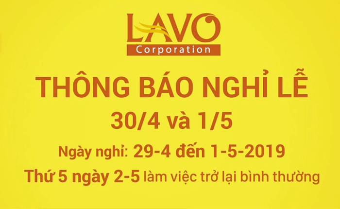 Thông Báo Nghỉ Lễ 30/04 – 01/05