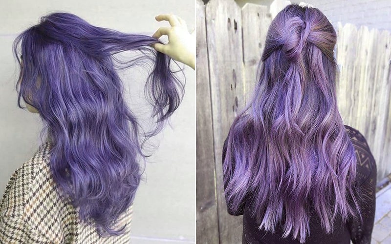 Một chút mộng mơ với mái tóc màu tím oải hương dành cho nàng