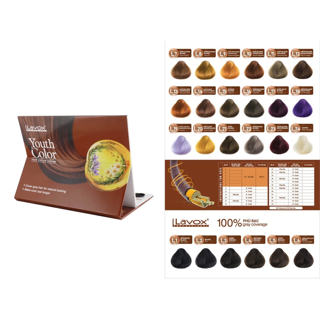 Thuốc nhuộm tóc Lavox lên màu chuẩn và giữ màu cực bền dành cho mọi lứa tuổi