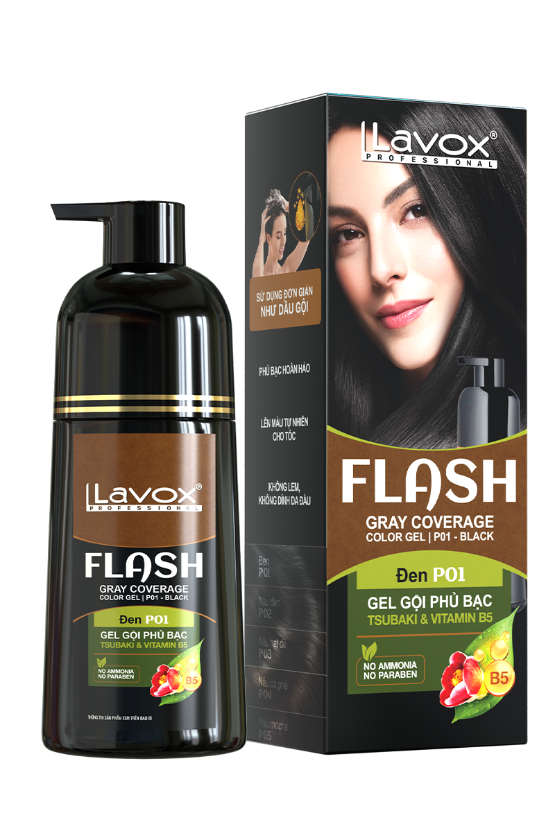 Gel Gội Phủ Bạc Lavox Flash 550g