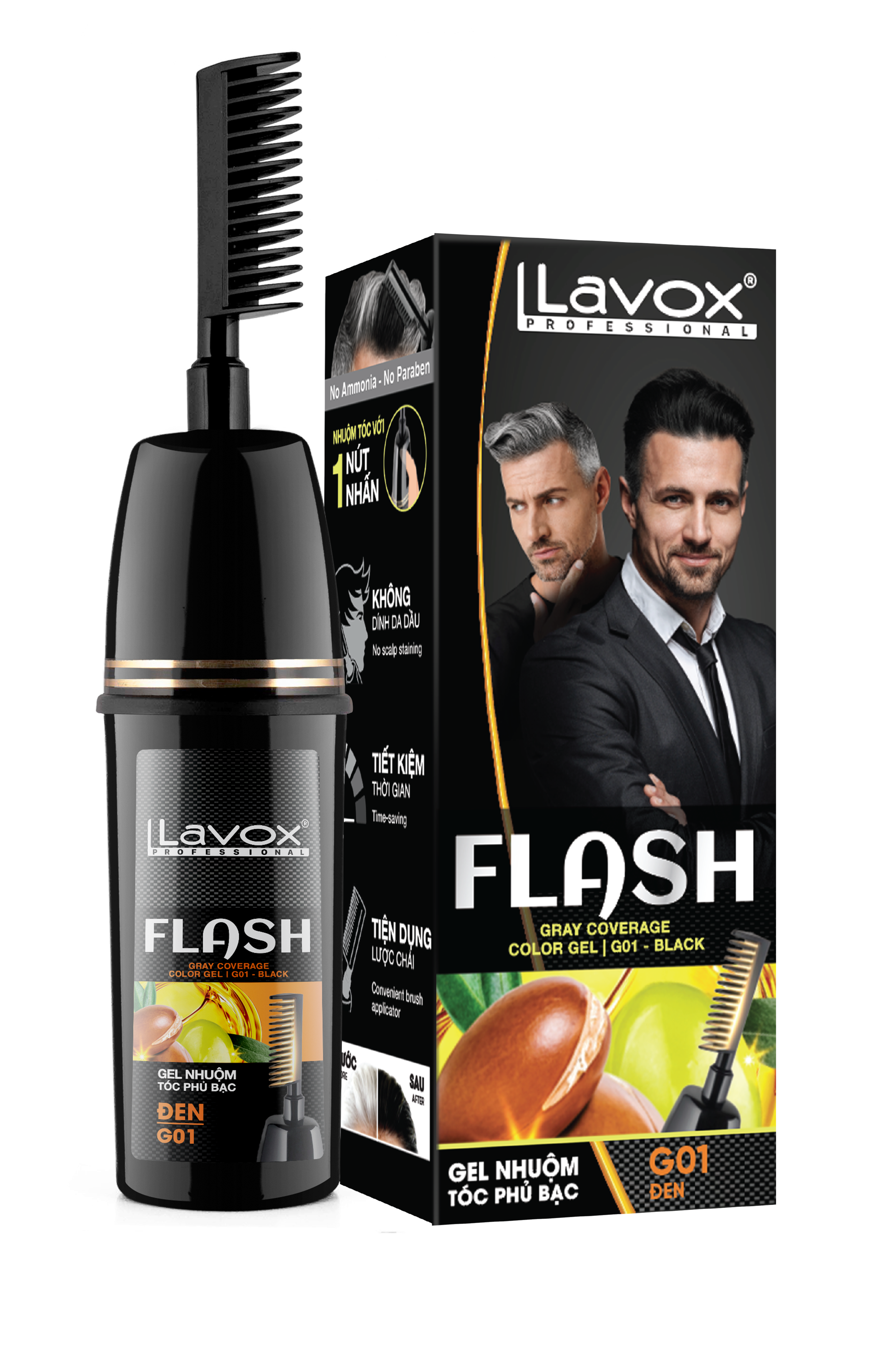 Gel Nhuộm Tóc Phủ Bạc Lavox 150ml