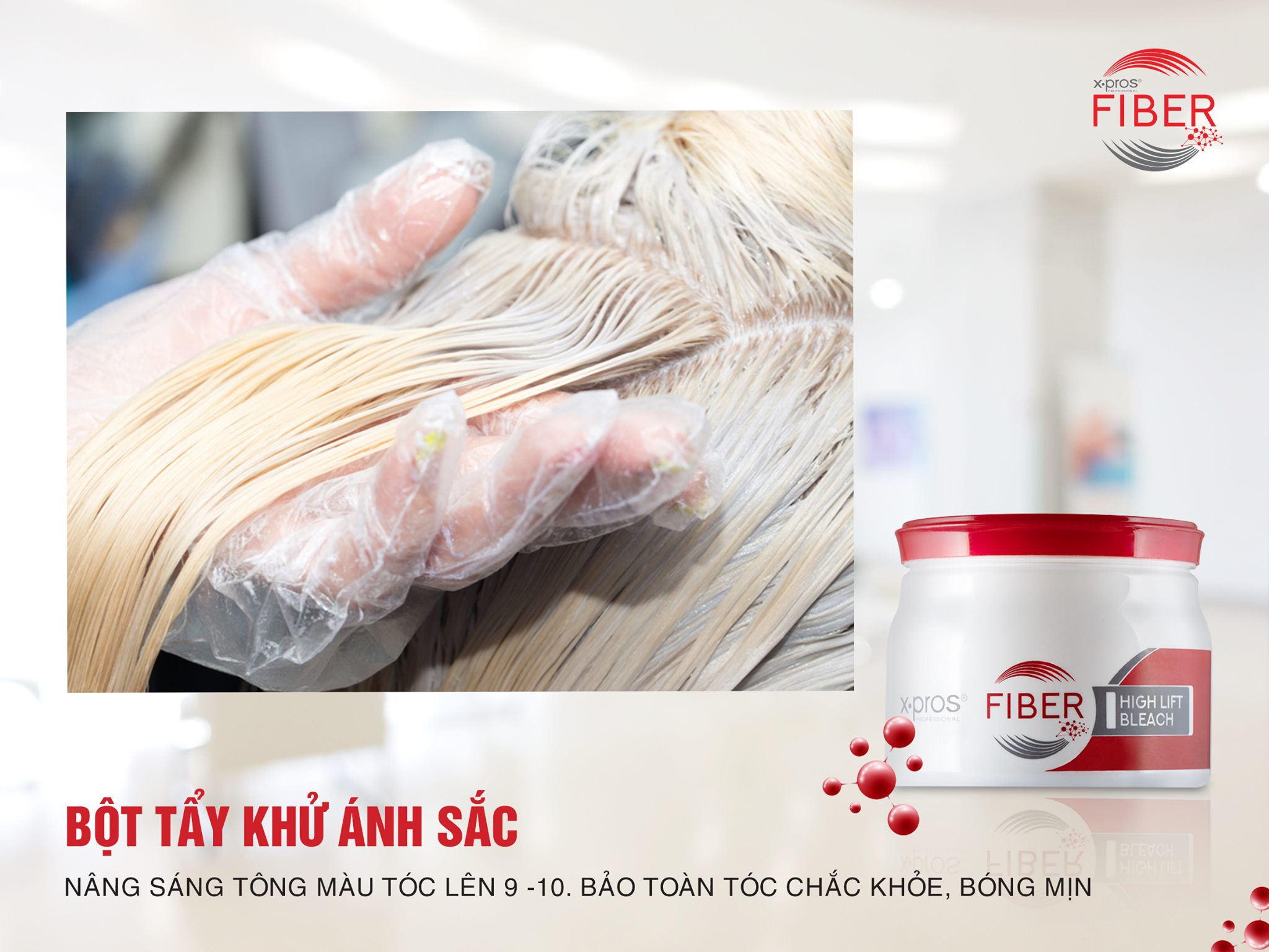 Bột tẩy khử sắc siêu dưỡng X.Pros Fiber cho mái tóc chuẩn màu