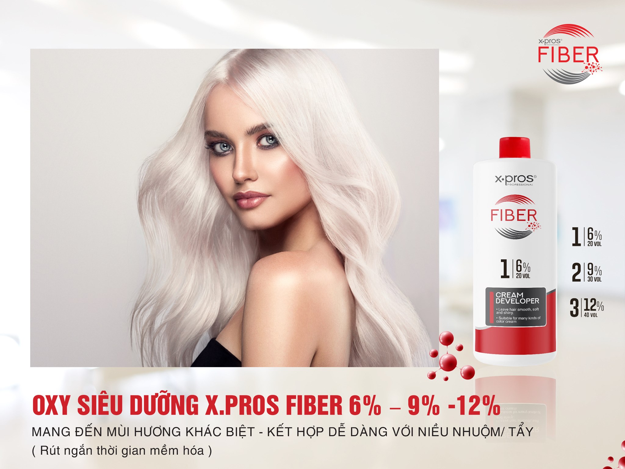 Oxy siêu dưỡng X.Pros Fiber lựa chọn cho mái tóc nhuộm sành điệu