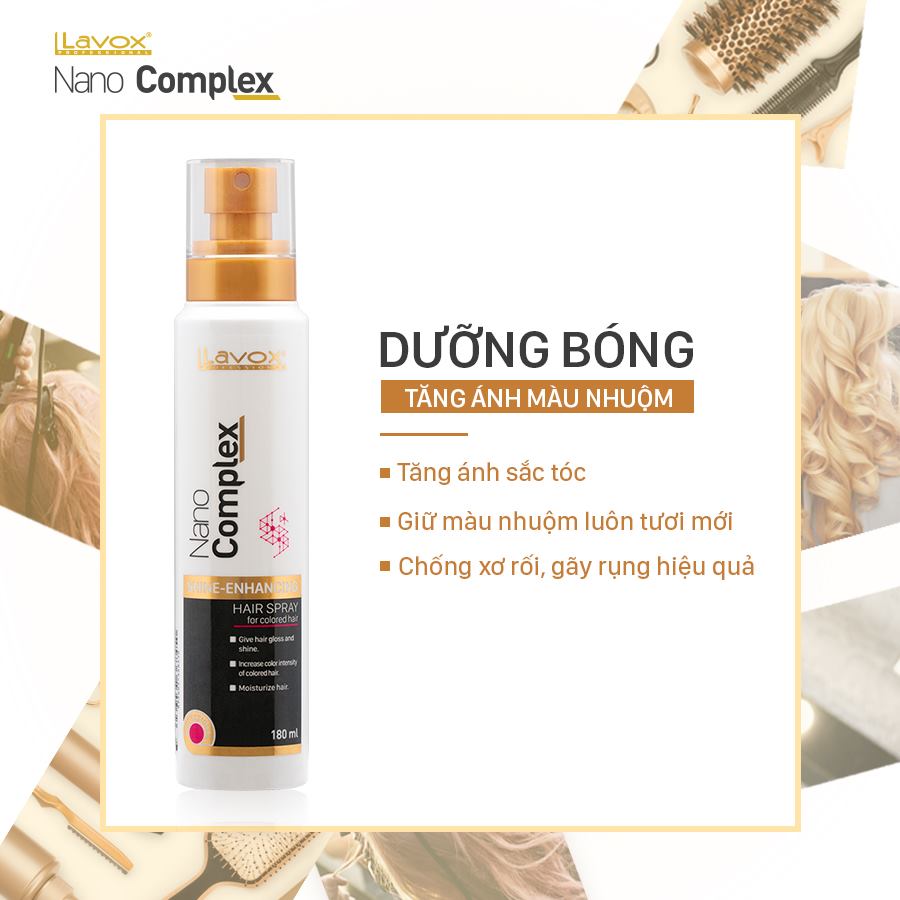 Xịt dưỡng cho mái tóc màu sống động trong mọi bữa tiệc