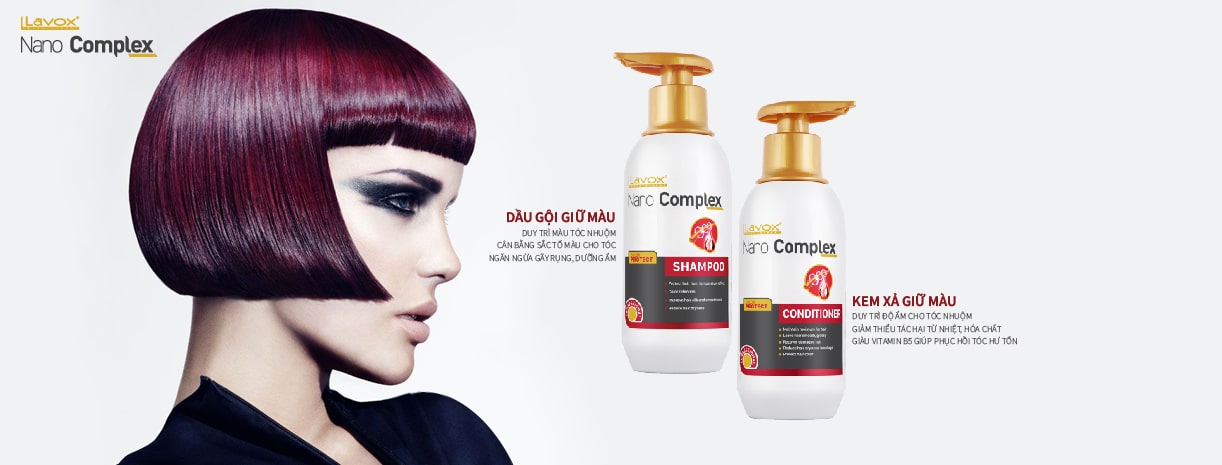 Combo gội và xả giữ màu siêu bền Nano Complex