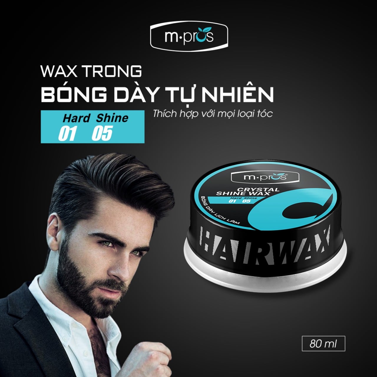 Wax trong của M.Pros sự lựa chọn giúp bạn có mái tóc hoàn hảo