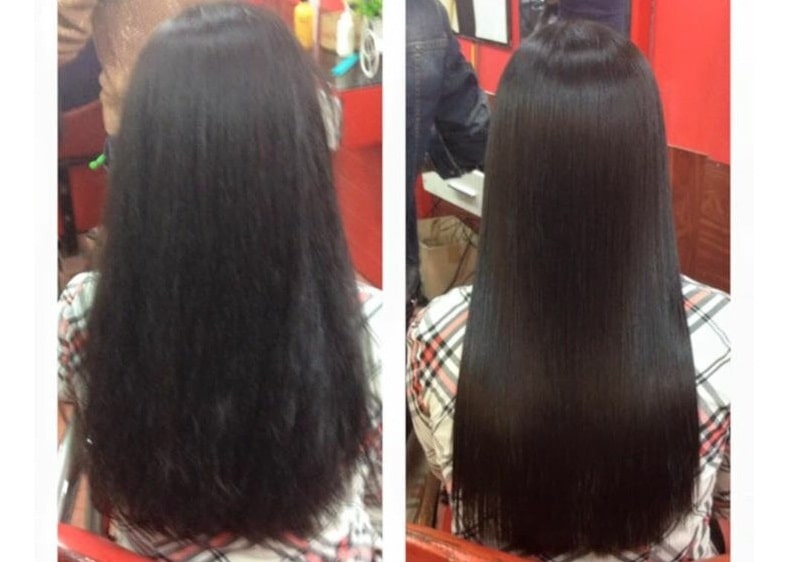 Hiệu quả sau lần đầu tiên sử dụng hấp ủ keratin collagen Lavox