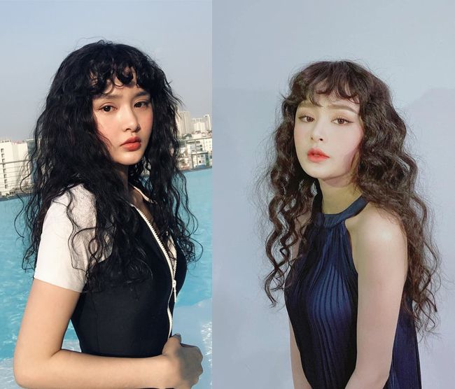 Tóc xoăn xù mì cá tính nhưng không kém phần đáng yêu