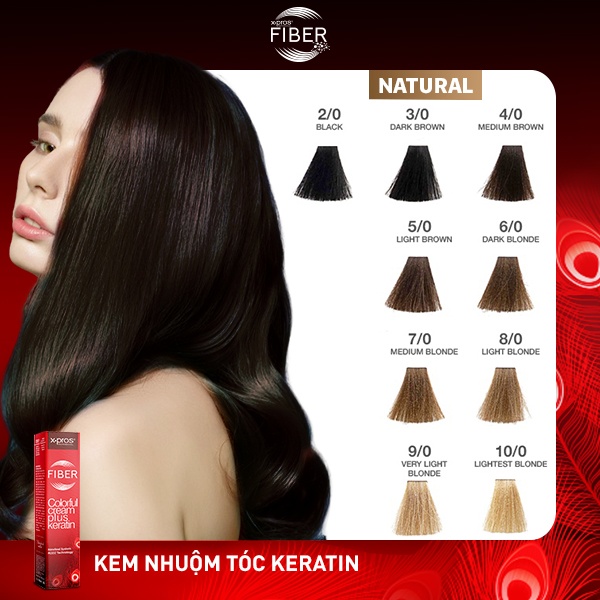 Bảng nhuộm màu tự nhiên với 9 tùy chọn