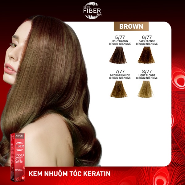 Bảng nhuộm màu nâu với 4 tùy chọn