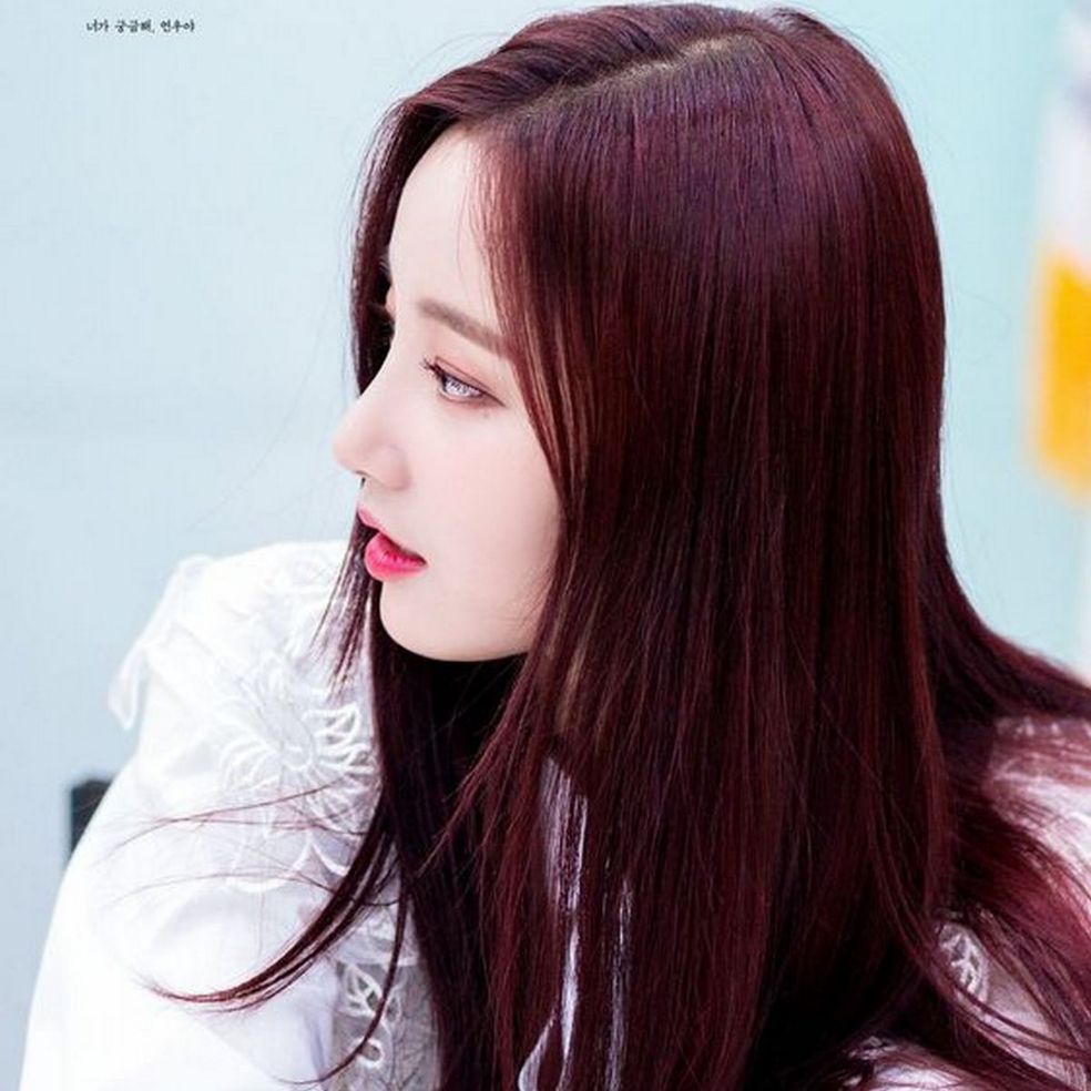 Ngọt ngào với tóc màu tím đỏ hồng