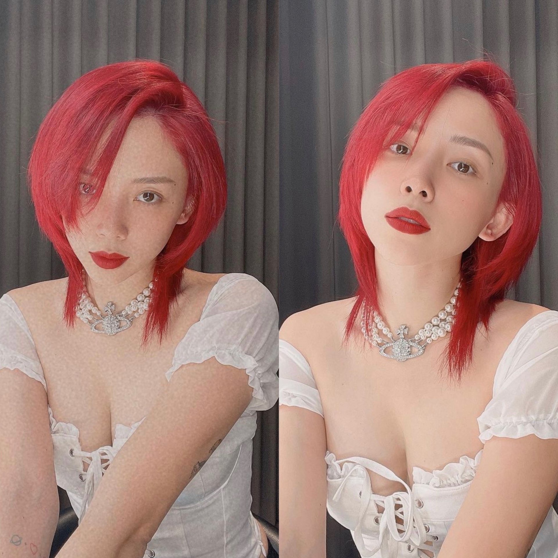 Đến Tóc Tiên cũng mê mẩn với tóc đỏ neon