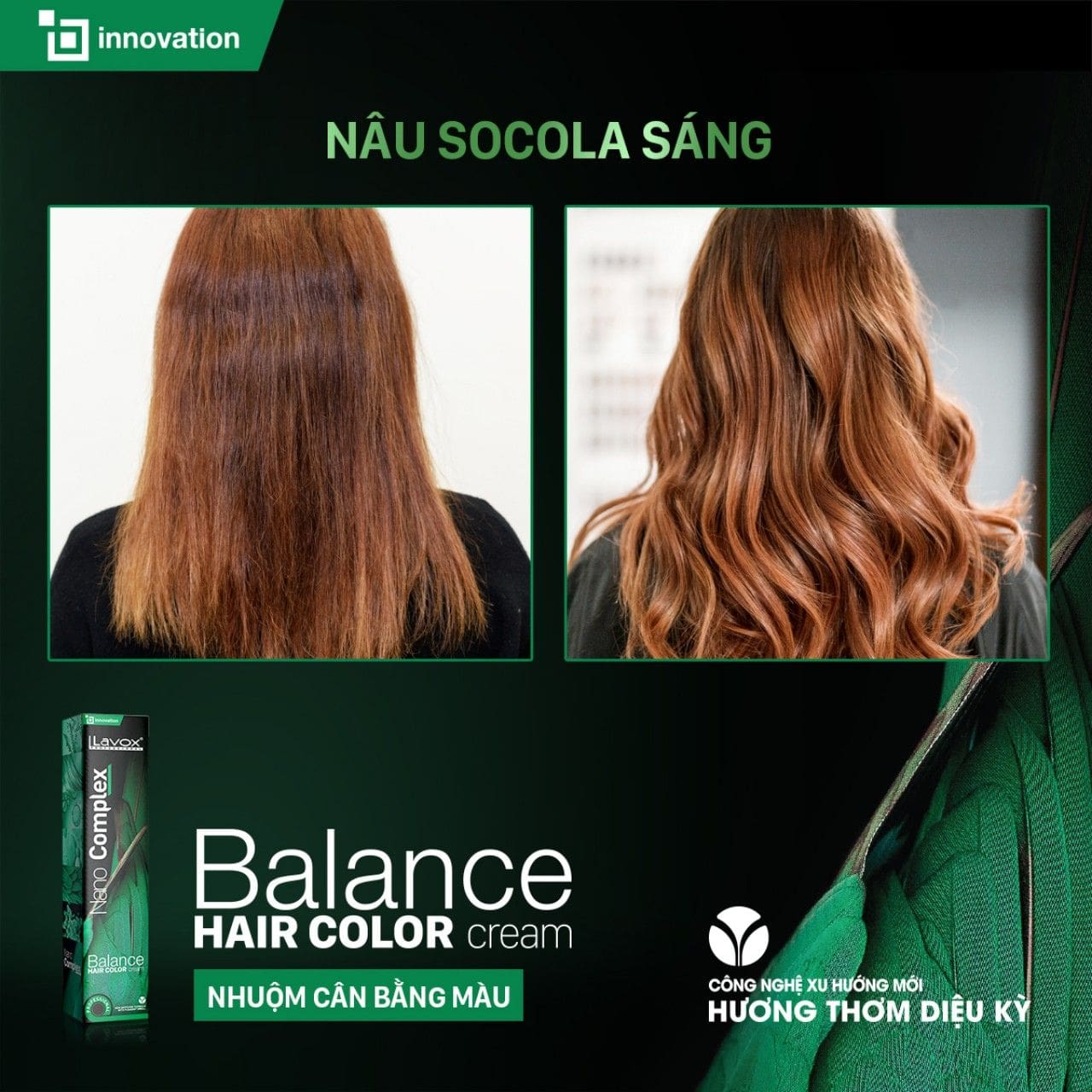 Một trong những màu nhuộm của kem cân bằng Lavox Nano Complex