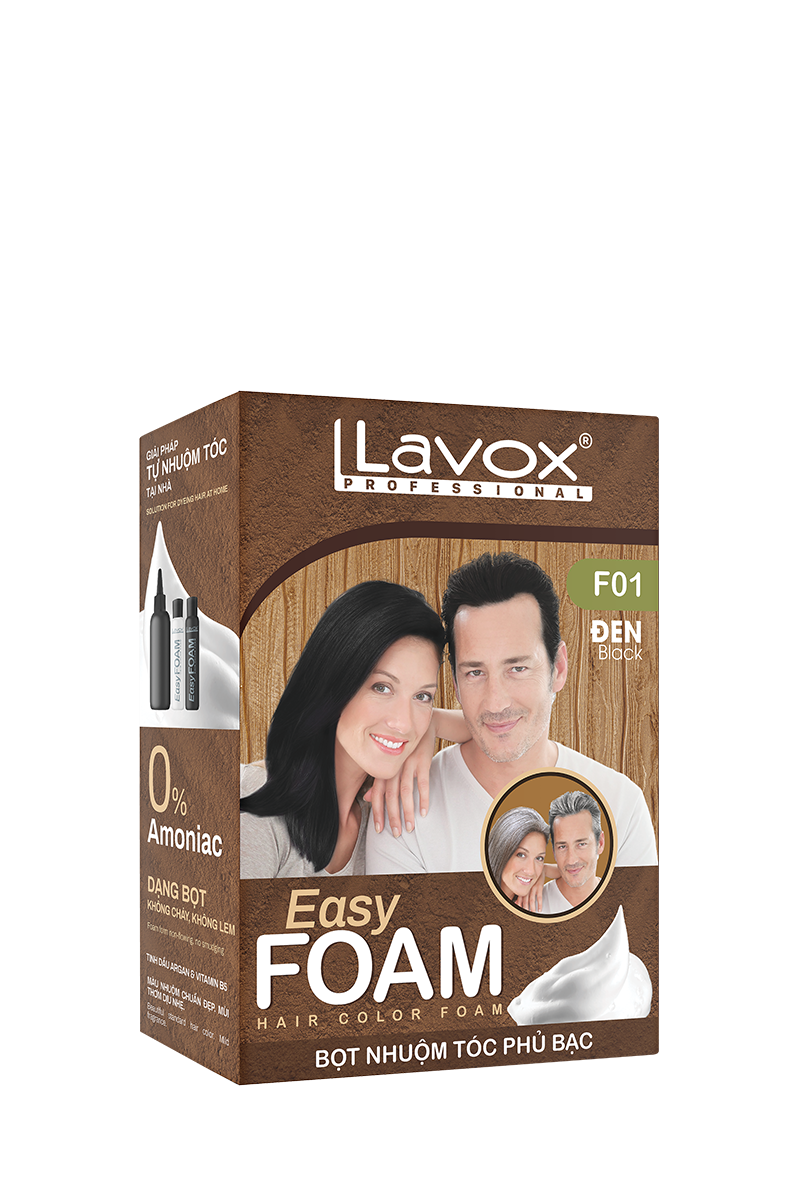 Bọt Nhuộm Tóc Phủ Bạc Lavox
