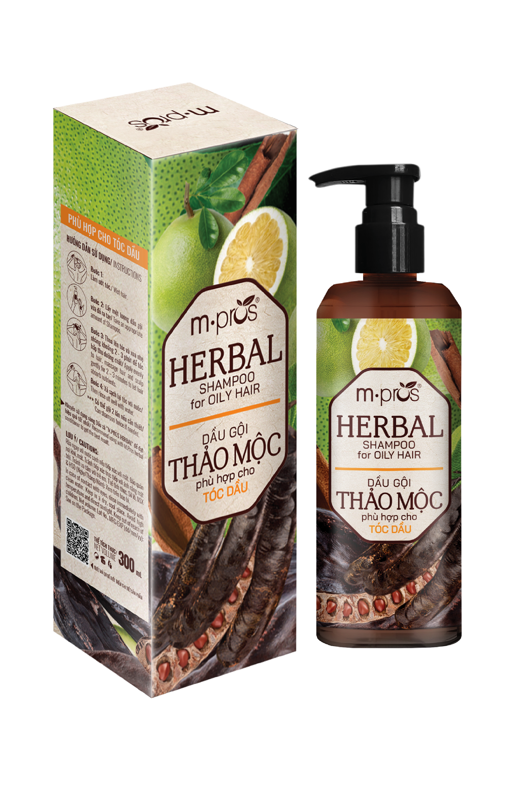 Dầu Gội Thảo Mộc m.pros – Phù Hợp Cho Tóc Dầu
