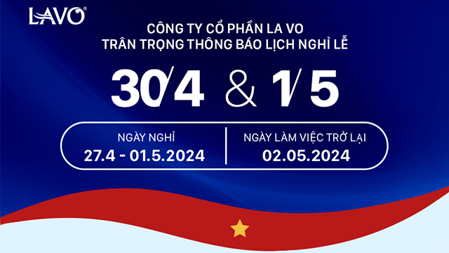 Thông Báo Lịch Nghỉ Lễ 30/04 và 01/05/2024