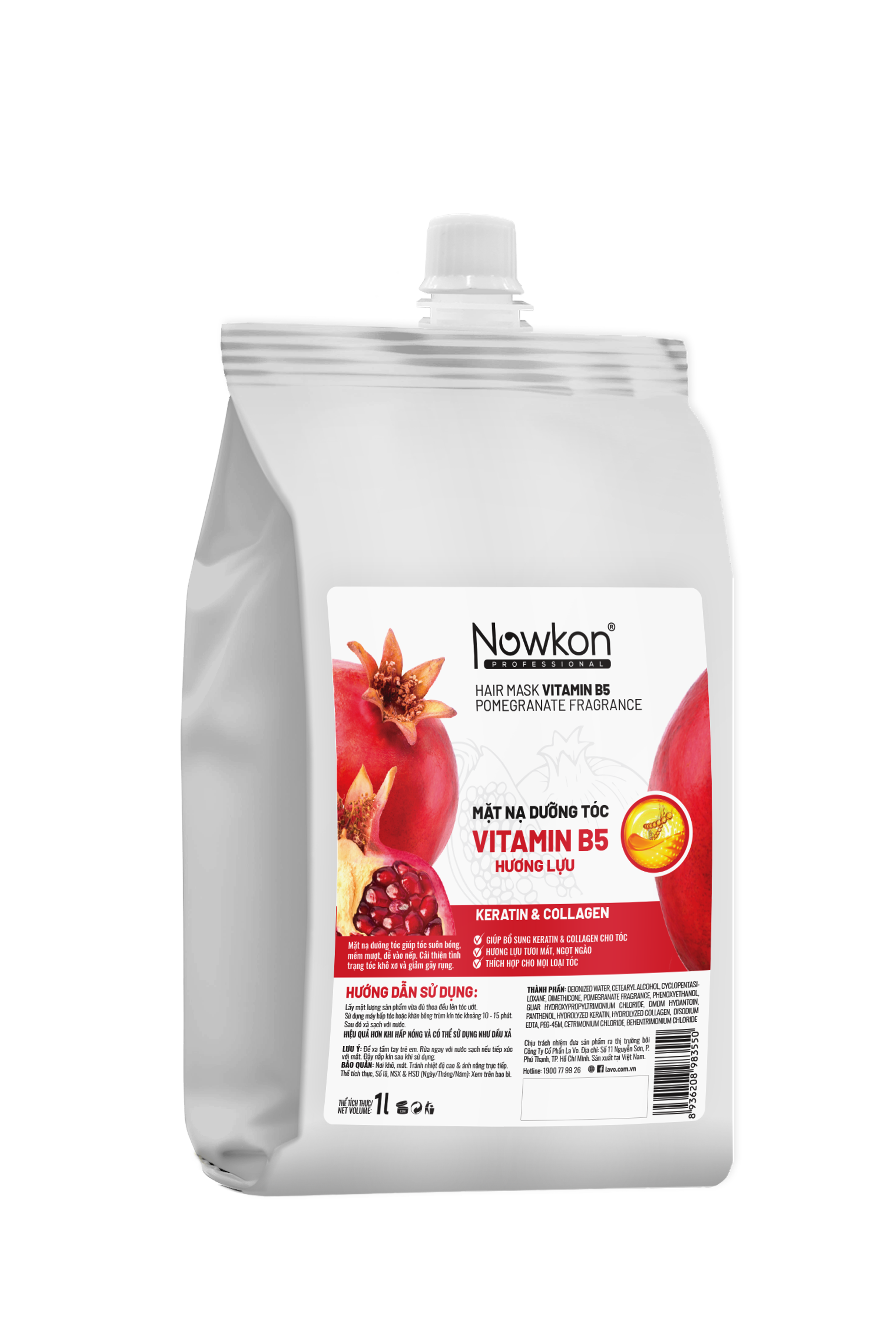 Mặt Nạ Dưỡng Tóc Vitamin B5 Nowkon – Hương Lựu