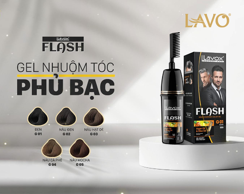 Hướng Dẫn Sử Dụng Tại Nhà Với Gel Nhuộm Tóc Phủ Bạc Lavox Flash